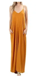 Adjustable Strap Cami Maxi Dress