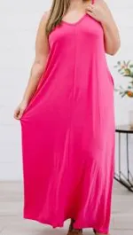 Adjustable Strap Cami Maxi Dress