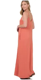 Adjustable Strap Cami Maxi Dress