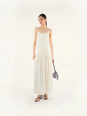 ALEXIS - Lace and slit detailed maxi dress