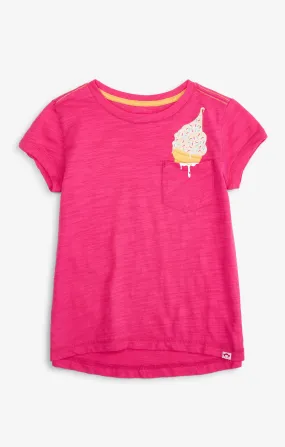 APP Ice Cream Pocket Tee in Fuchsia