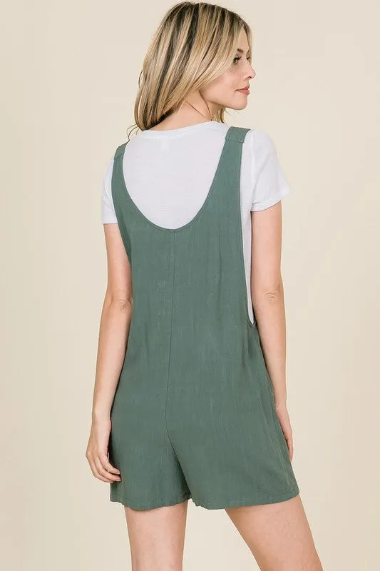 Around Town Romper in Sage LARGE
