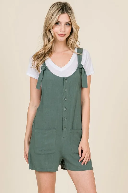 Around Town Romper in Sage LARGE
