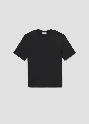 Asha Mock Neck Tee in Black
