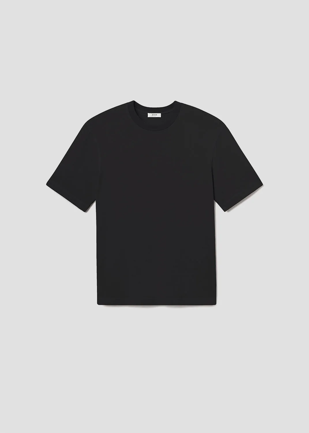 Asha Mock Neck Tee in Black
