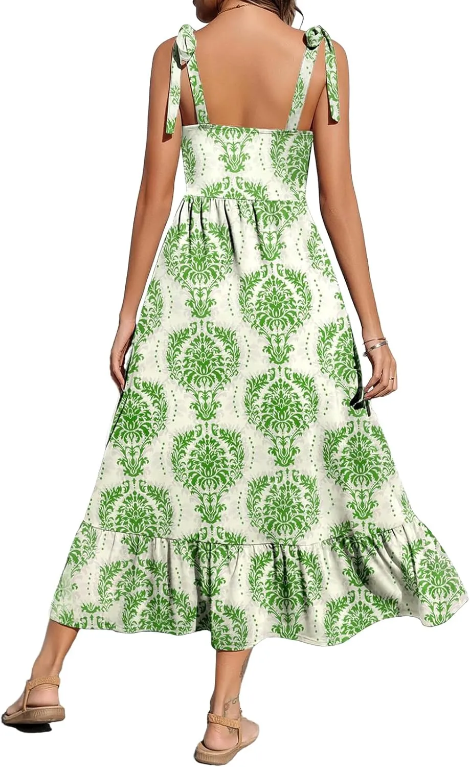 Boho Maxi Dresses for Women 2025 Summer Floral Dress Wedding Guest Long Dress Casual Flowy Berach Vacation Sundress