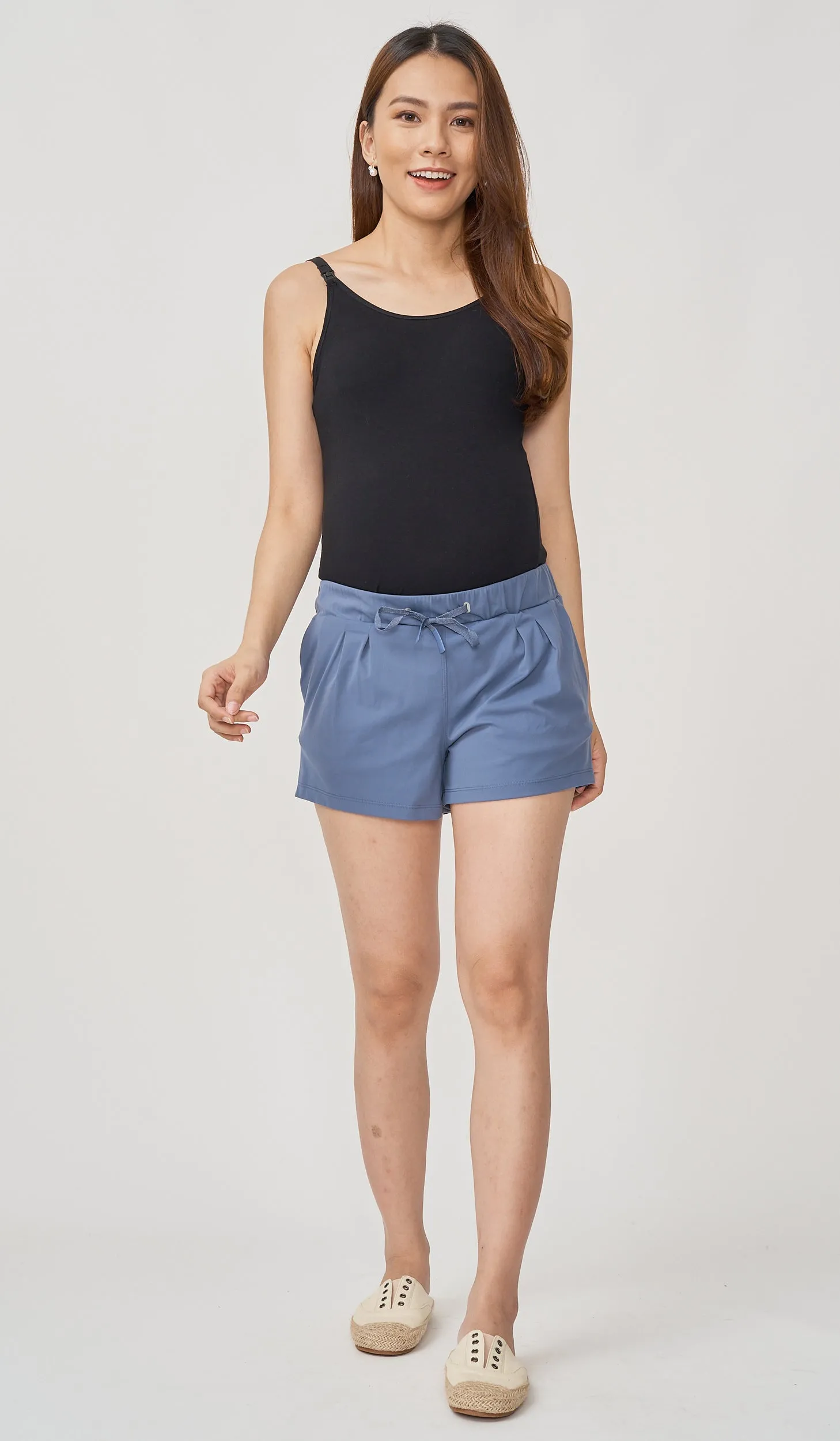 BROOKE DRAWSTRING SHORTS BLUE