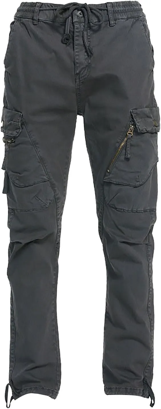 Cargo Pants for Men Joggers Casual Elastic Waist Tapered Cargo Pants Athletic Hiking Workout Joggers Sweatpants