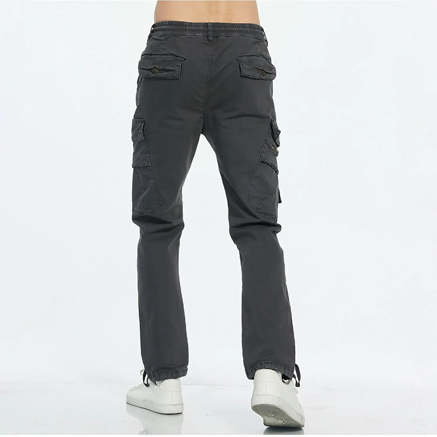 Cargo Pants for Men Joggers Casual Elastic Waist Tapered Cargo Pants Athletic Hiking Workout Joggers Sweatpants