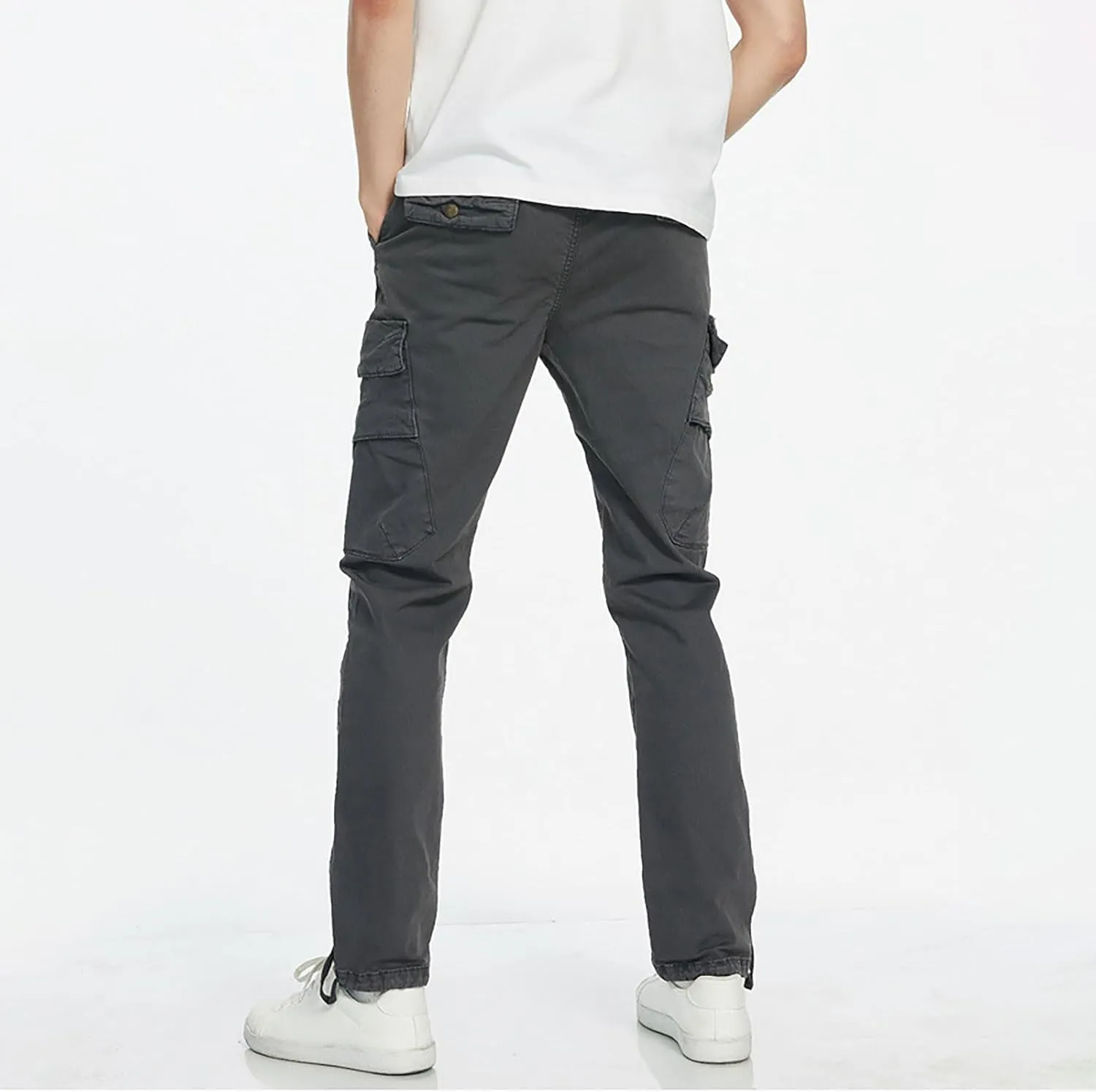 Cargo Pants for Men Joggers Casual Elastic Waist Tapered Cargo Pants Athletic Hiking Workout Joggers Sweatpants