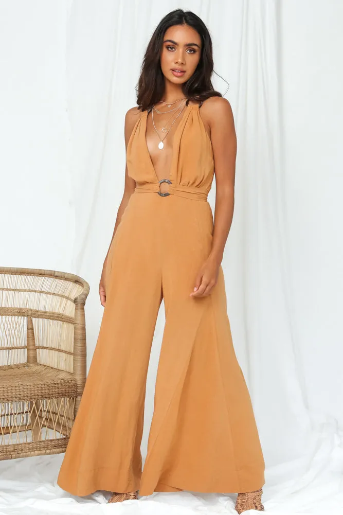 Confidence Jumpsuit Tan