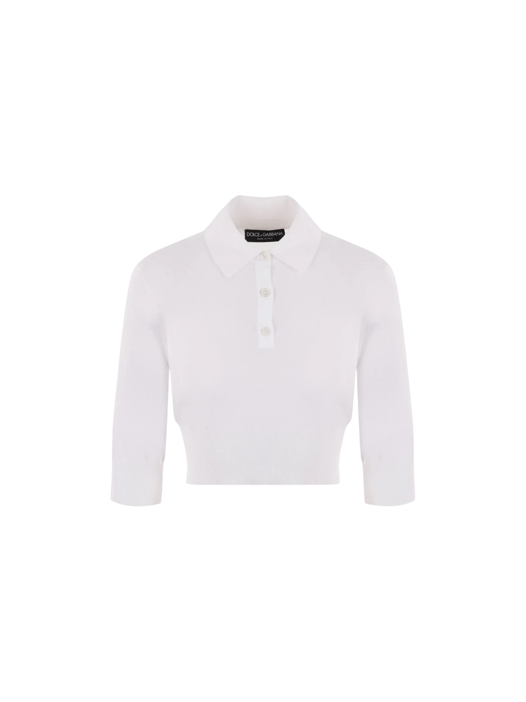 Cropped Polo Shirt - Knit