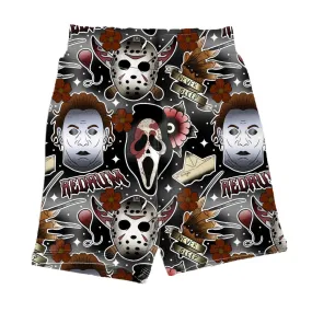 Dark Tattoo Horror Biker Shorts