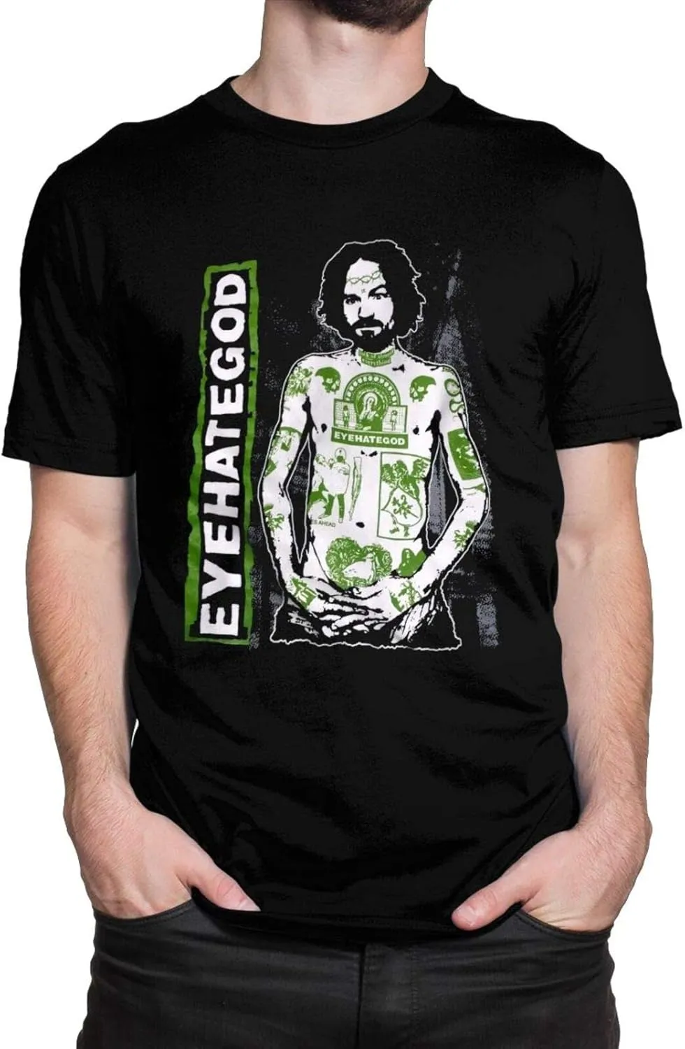 EUGENEHW Eyehategod Men Boyfriend Short Sleeves Round Neck Cotton Breathable and Soft Tee Shirts Black