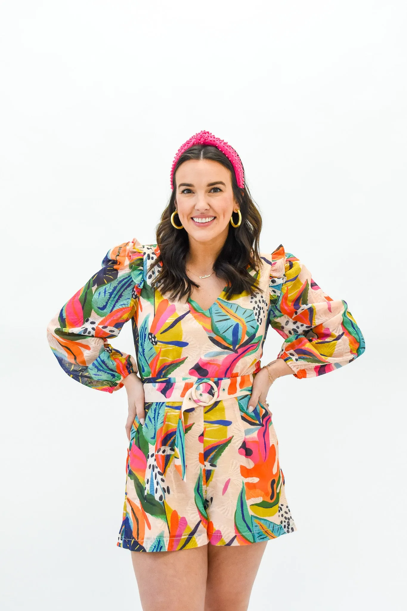 Flirty And Free Printed Romper