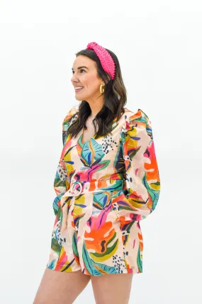 Flirty And Free Printed Romper