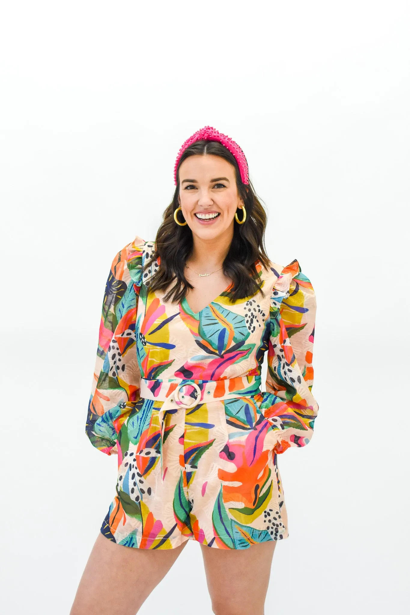 Flirty And Free Printed Romper
