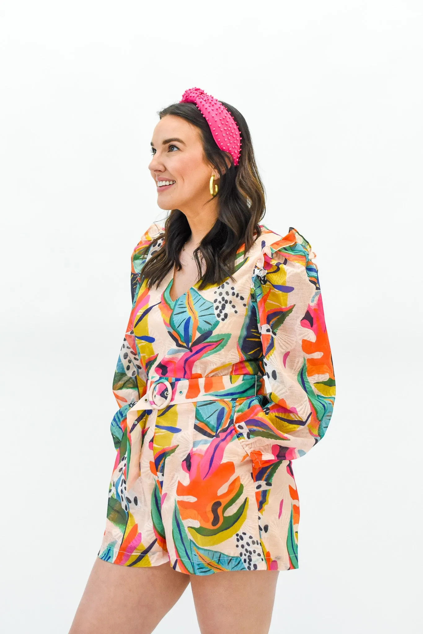 Flirty And Free Printed Romper