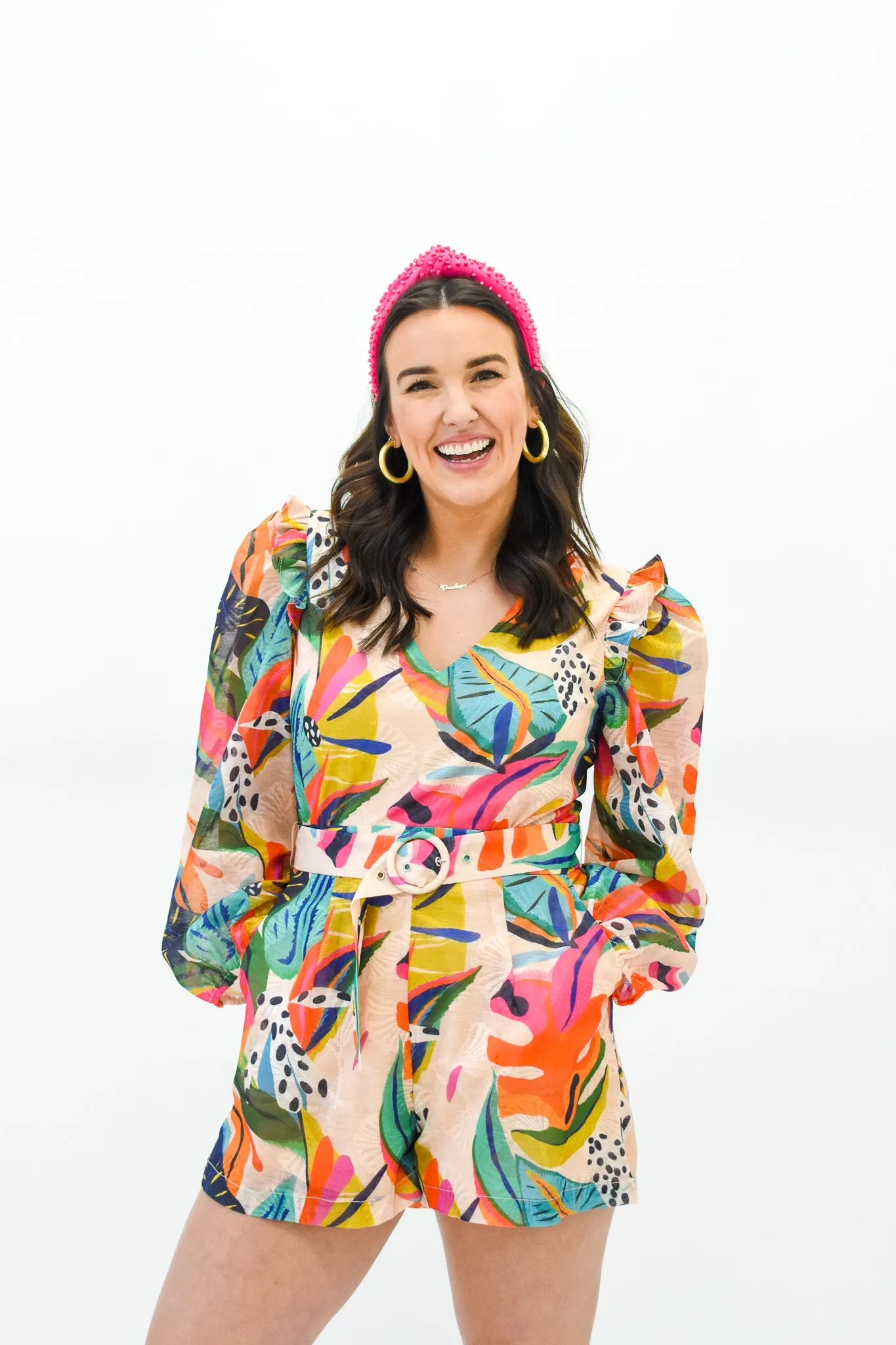 Flirty And Free Printed Romper