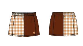 Footy Short Ladies Beige Check