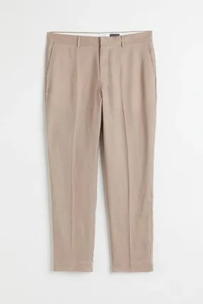 H&M Slim Fit Linen Suit Pants, beige