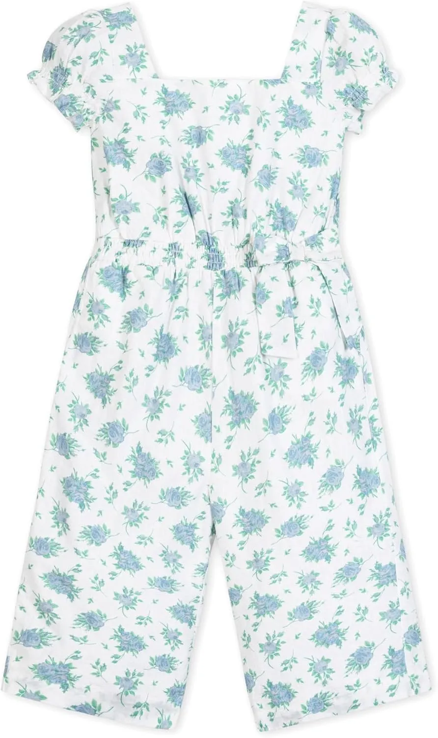 Hope & Henry Girls' Bow Front Wide Leg Jumpsuit