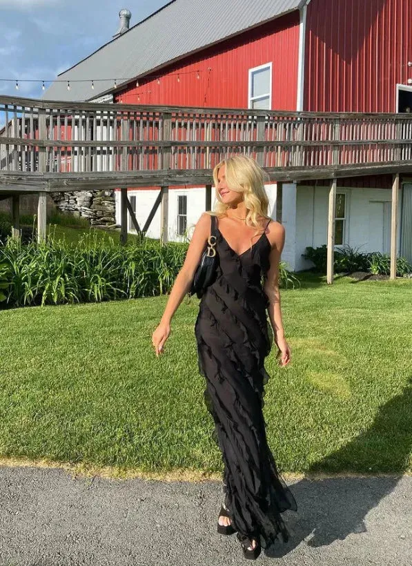 Isabella Ruffle Maxi Dress