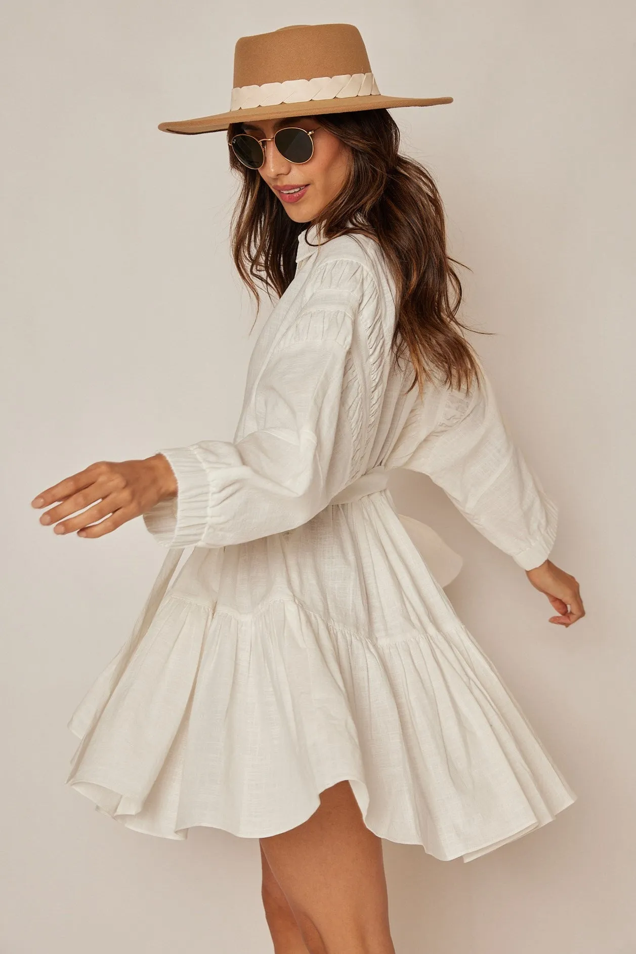 Marilyn Collared Long Sleeve Dress