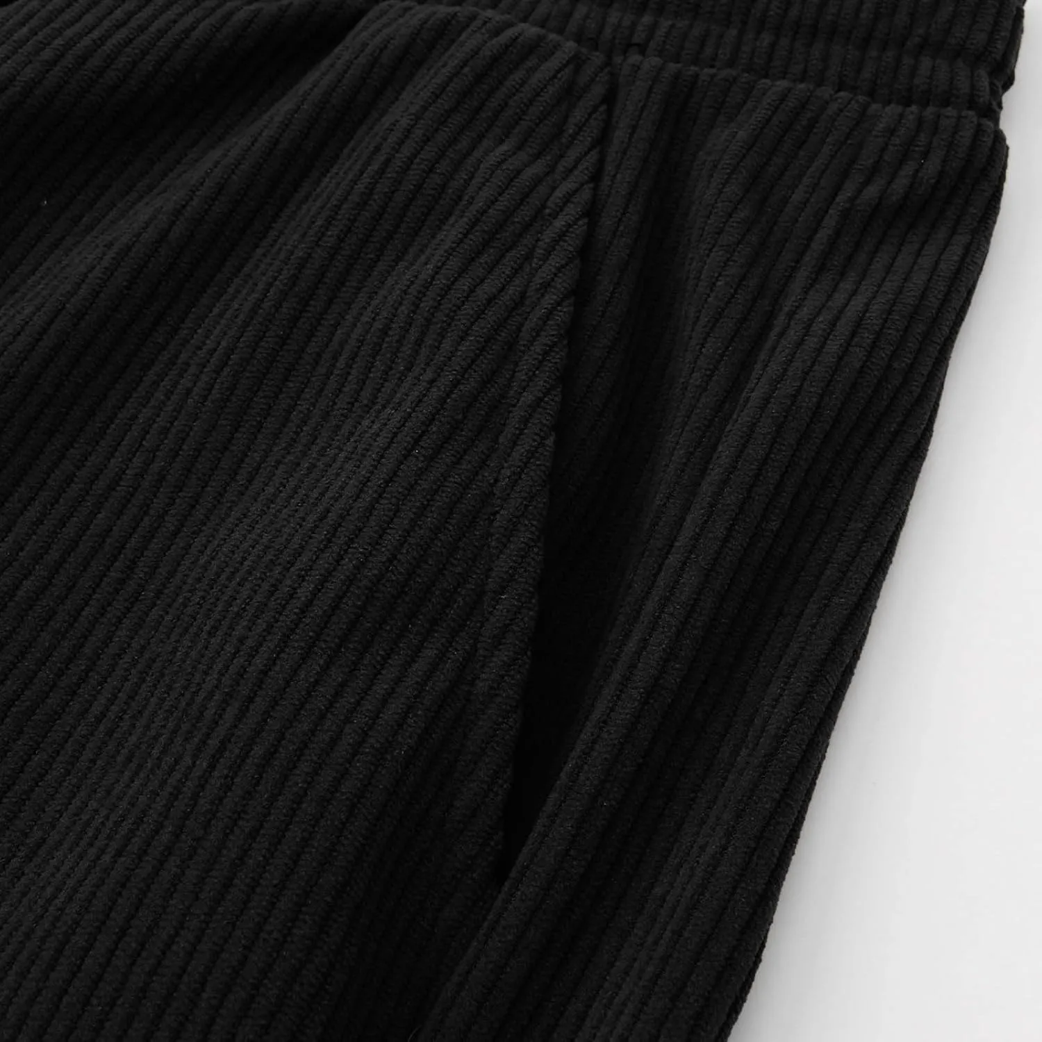 Men's Casual Corduroy Pants Elastic Waist Drawstring Harem Pants Fashion Loose Casual Long Trousers with Pockets
