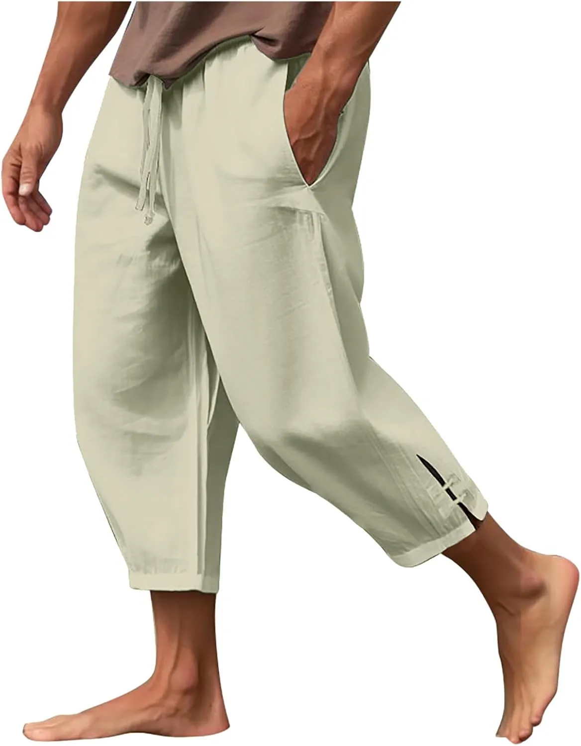 Men's Casual Pants Elastic Waist Joggers Running Workout Gym Joggers Golf Pants Leisure and Daily Wear Trousers