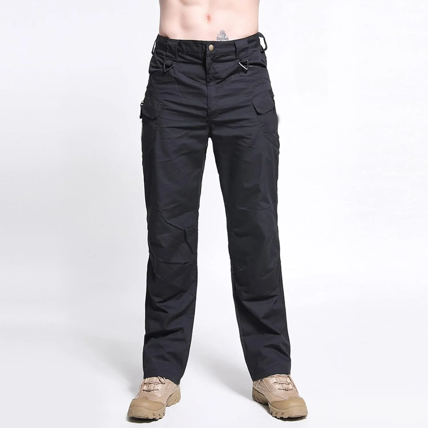 Muscularfit Mens Sweat Pants Casual Camo Buckle Zipper Cargo Pants Multi Pockets Casual Camouflage Athletic Cotton Sweatpants