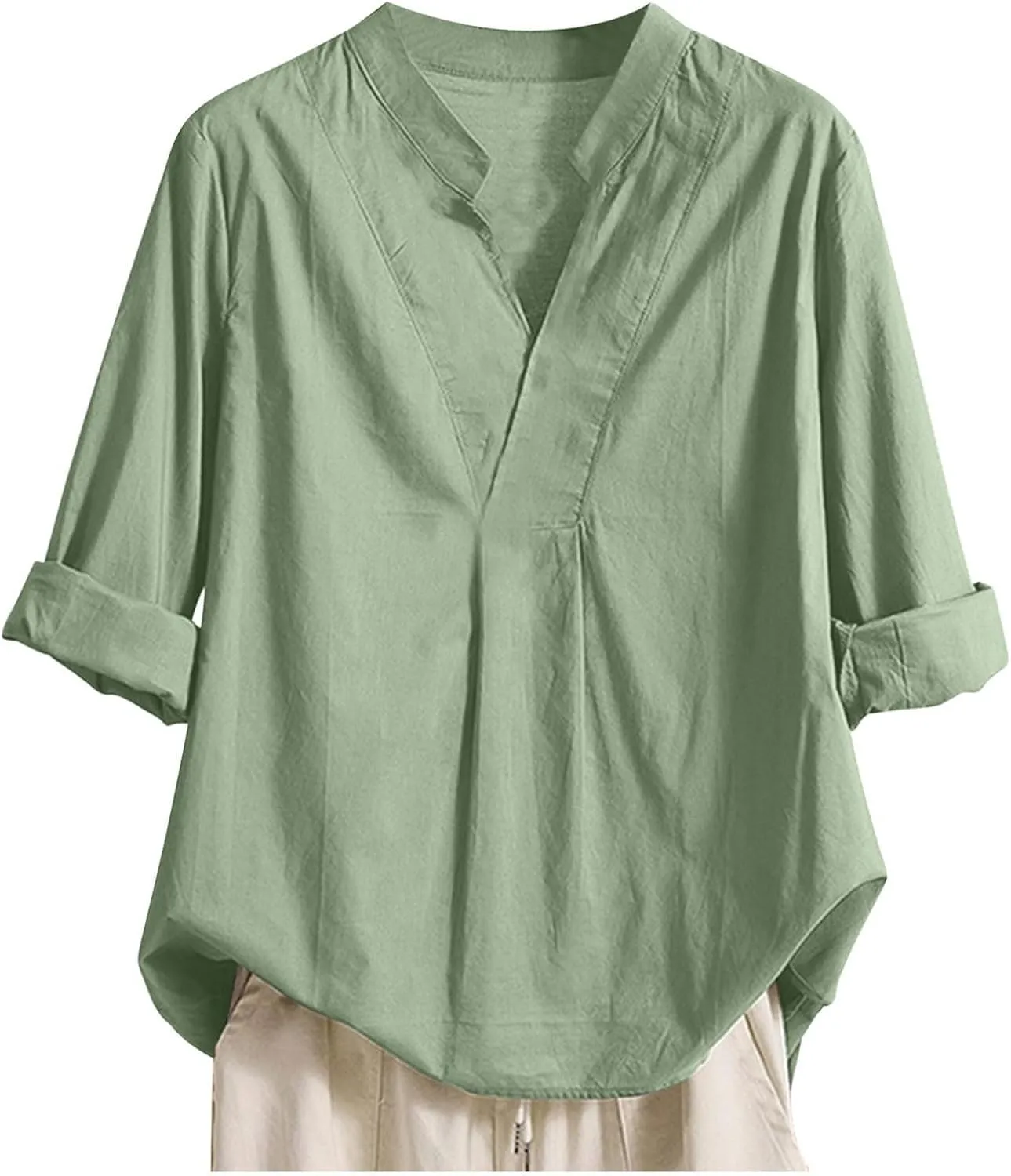 Oversized Shirts for Women Casual Slanted Button Vneck Short Sleeve Tshirt Thin Lightweight Breathable Summer Outfits