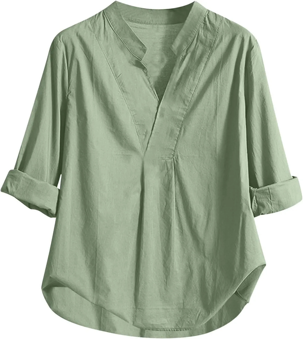 Oversized Shirts for Women Casual Slanted Button Vneck Short Sleeve Tshirt Thin Lightweight Breathable Summer Outfits