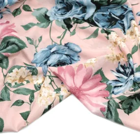 Pastel Roses Rayon Voile - Pale Pink