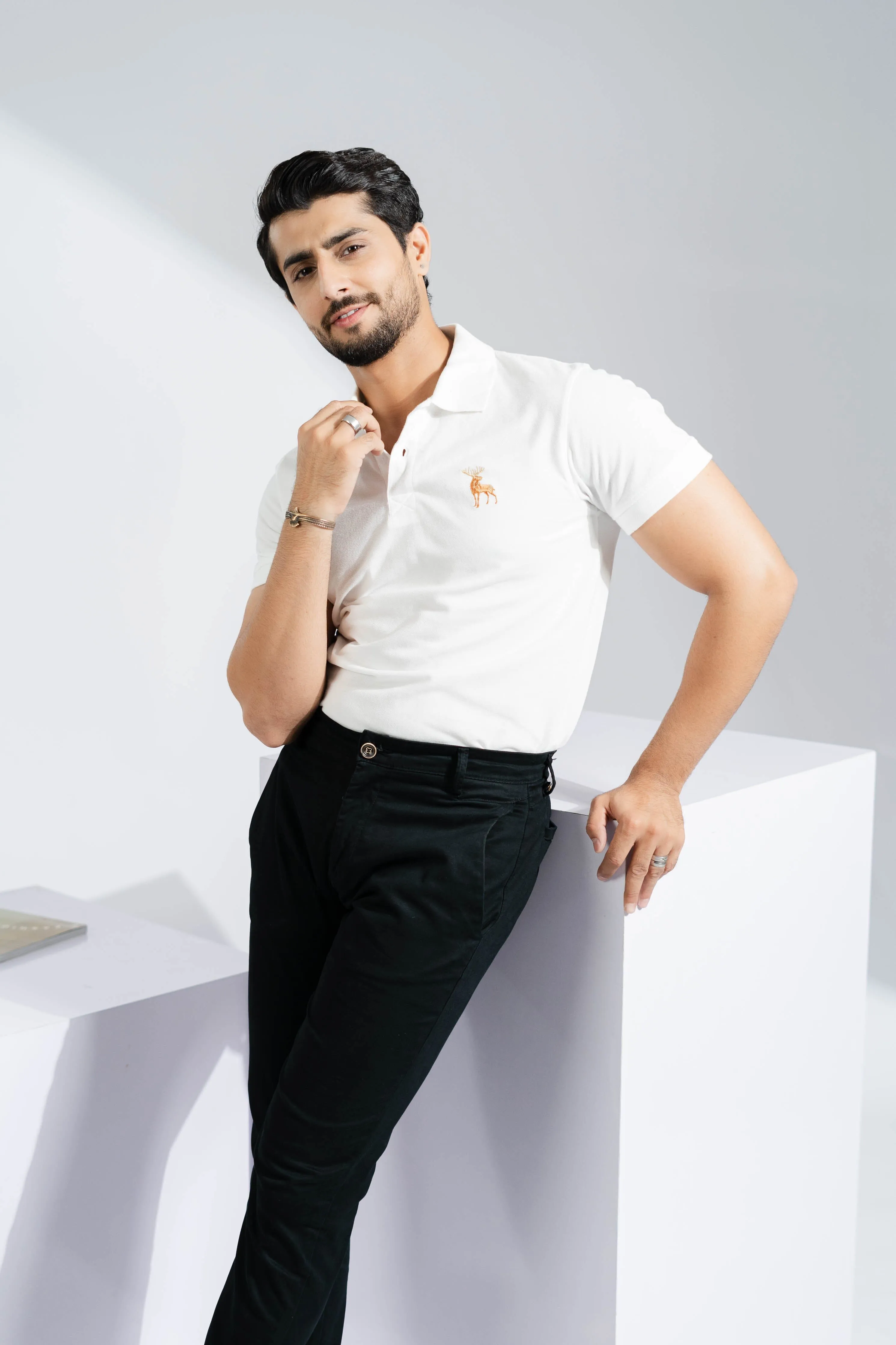 Polo Republica Men's Moose Embroidered Polo Shirt