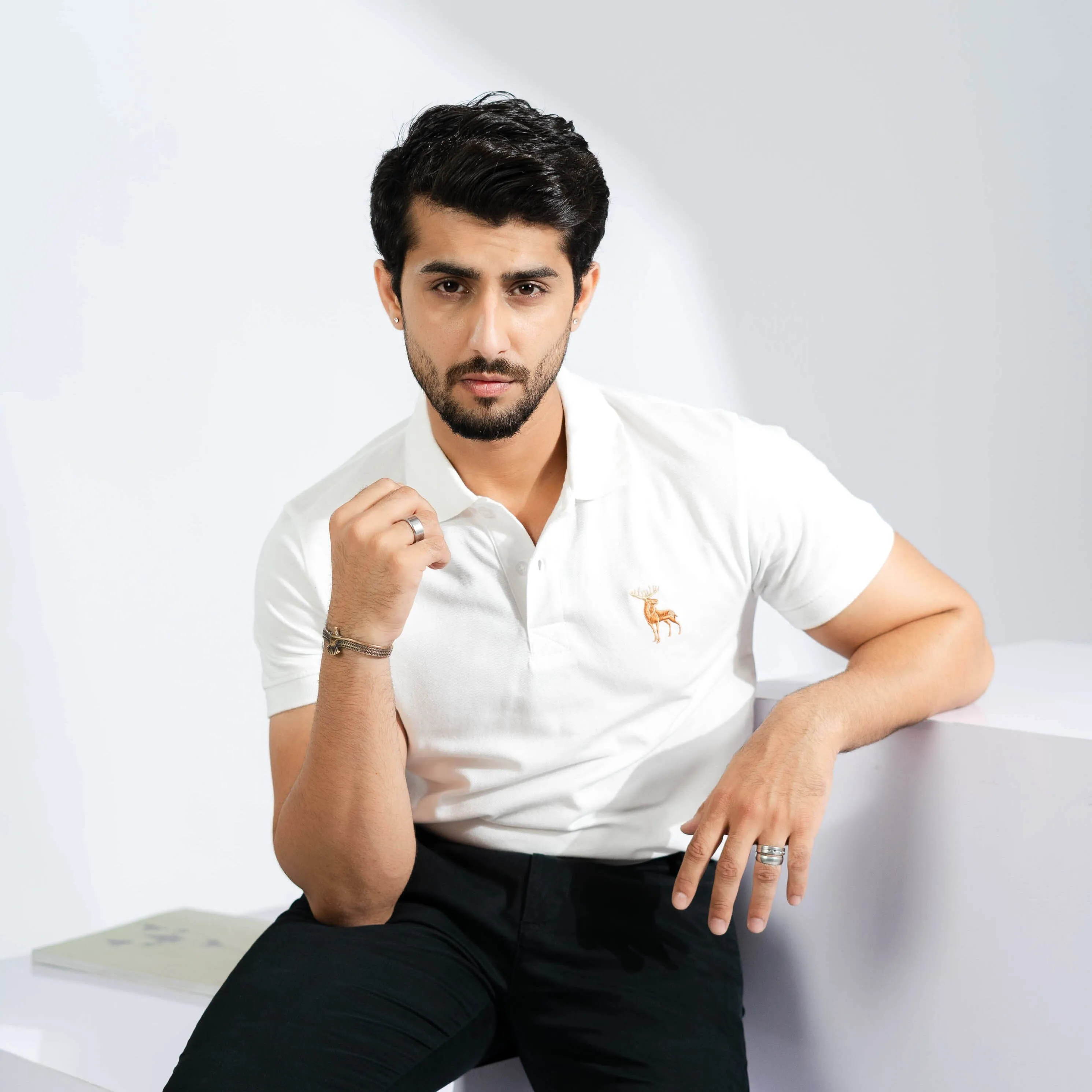 Polo Republica Men's Moose Embroidered Polo Shirt