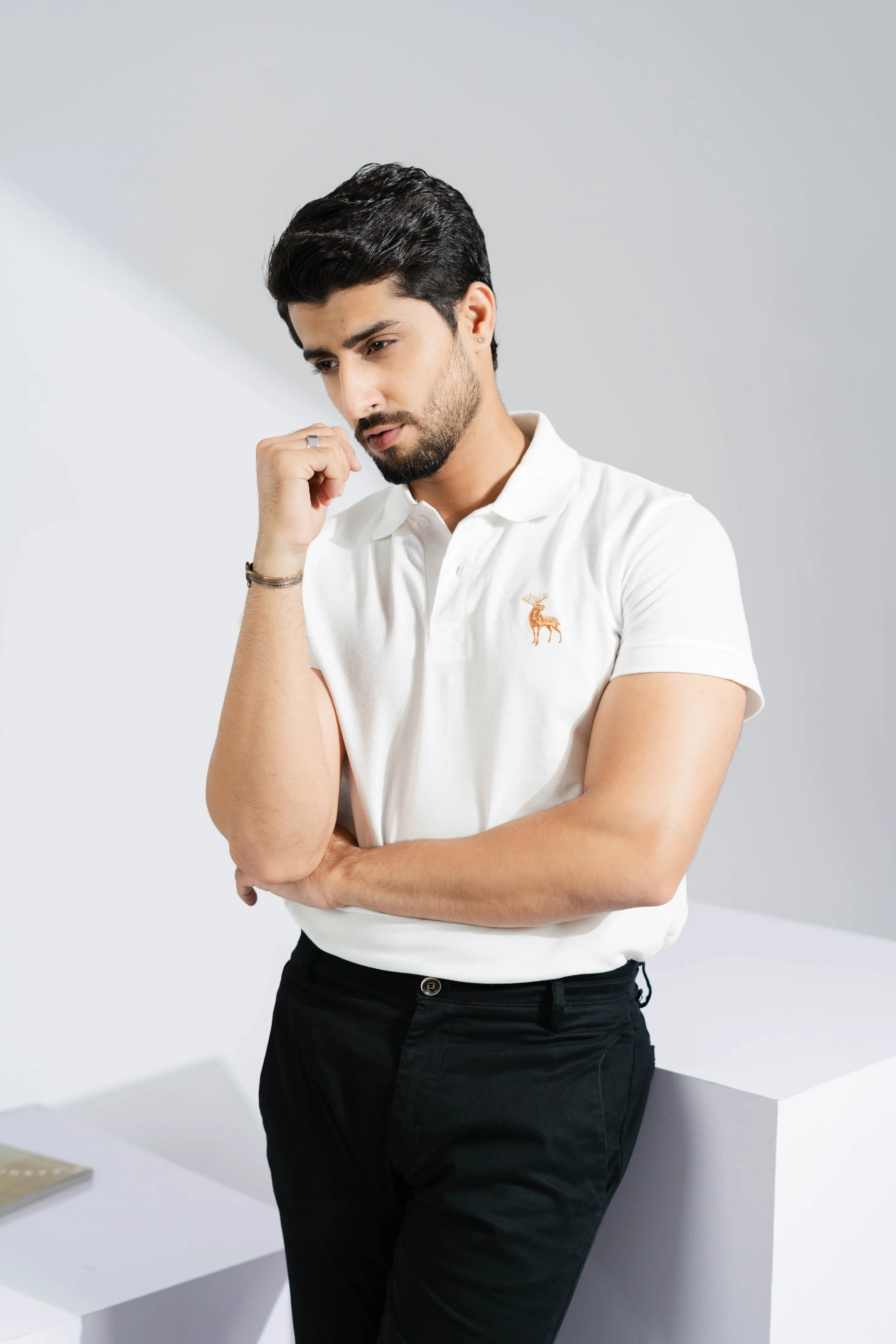 Polo Republica Men's Moose Embroidered Polo Shirt