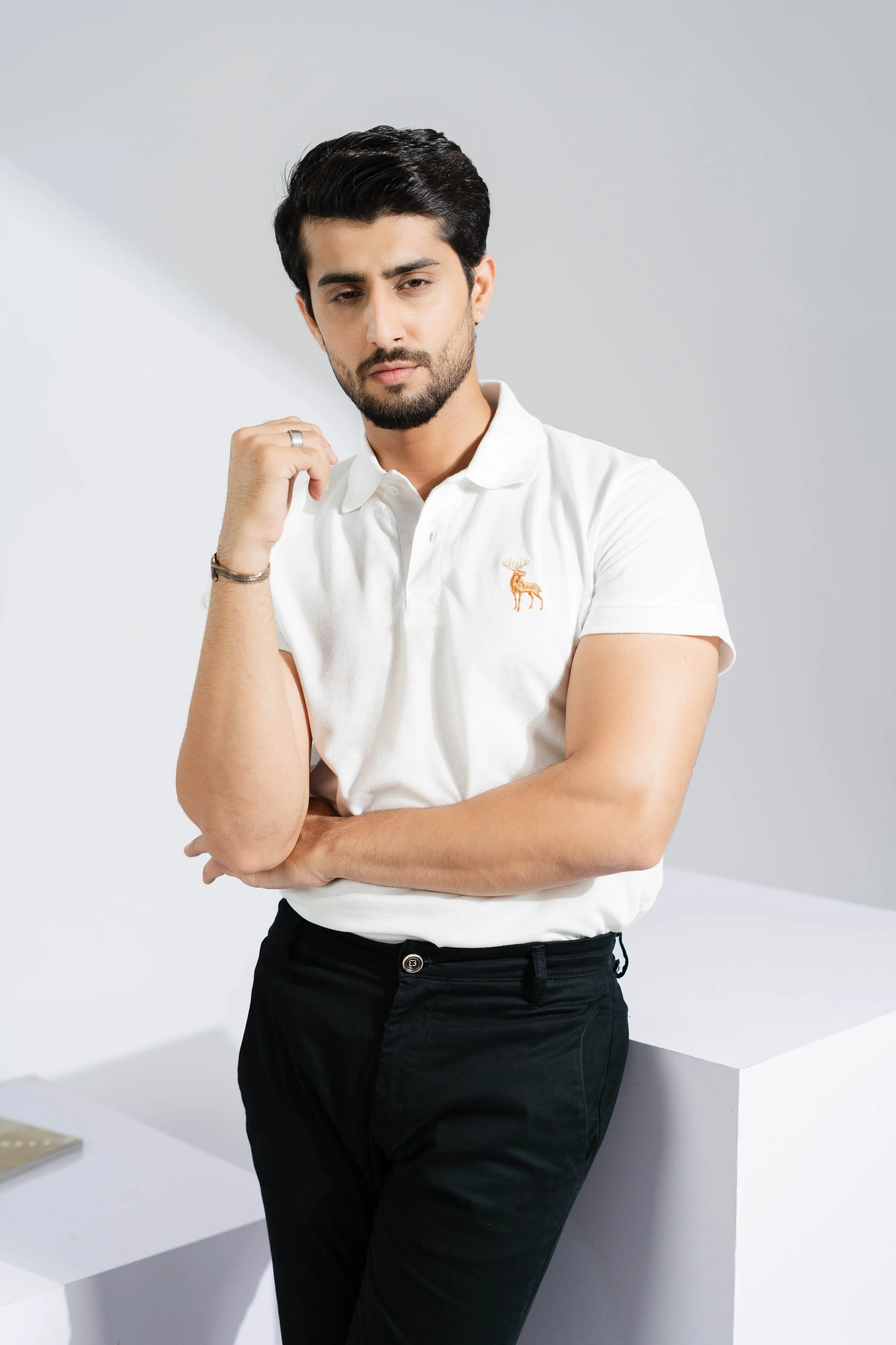 Polo Republica Men's Moose Embroidered Polo Shirt