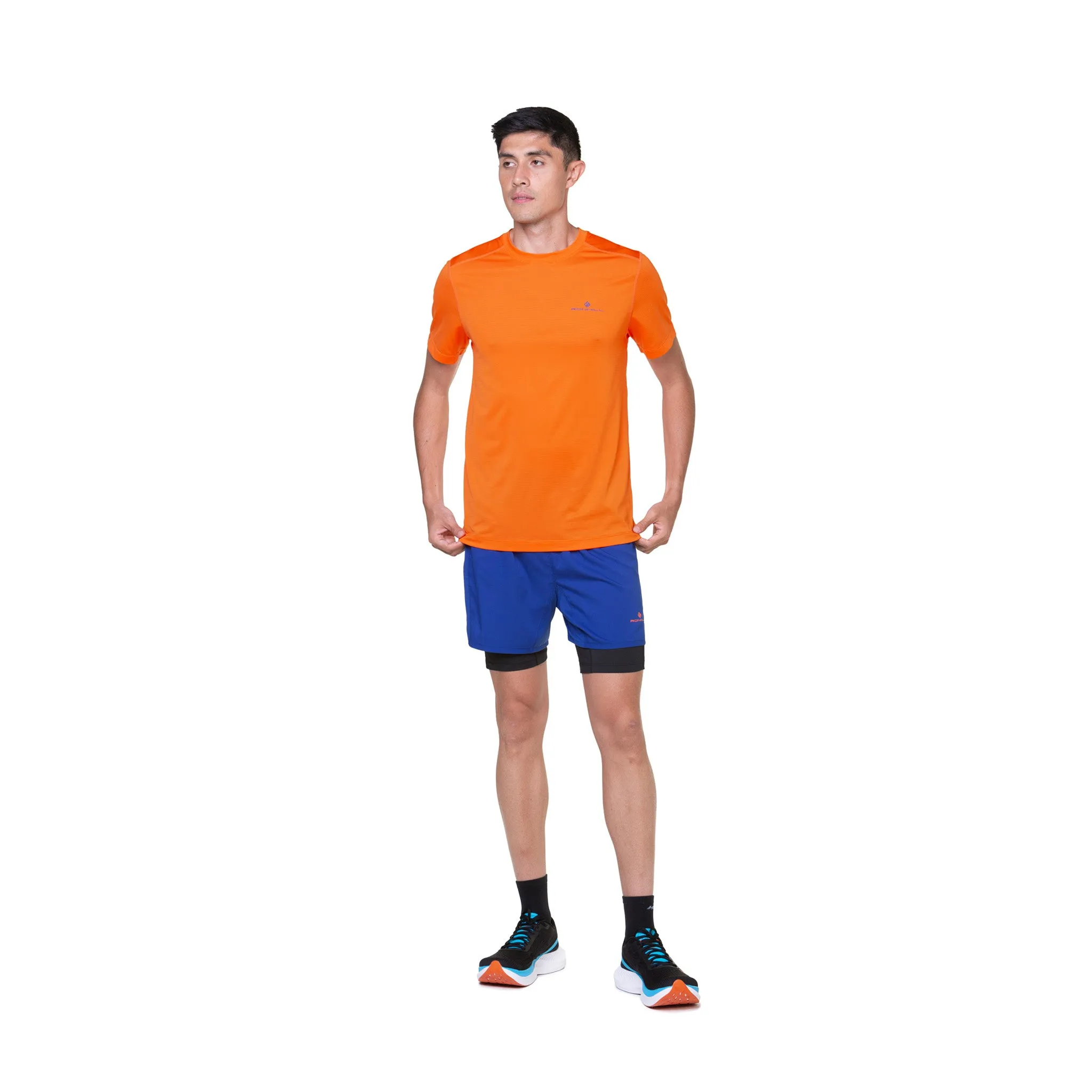 Ronhill | Men's Tech S/S Tee - Cardinal Orange/Orange
