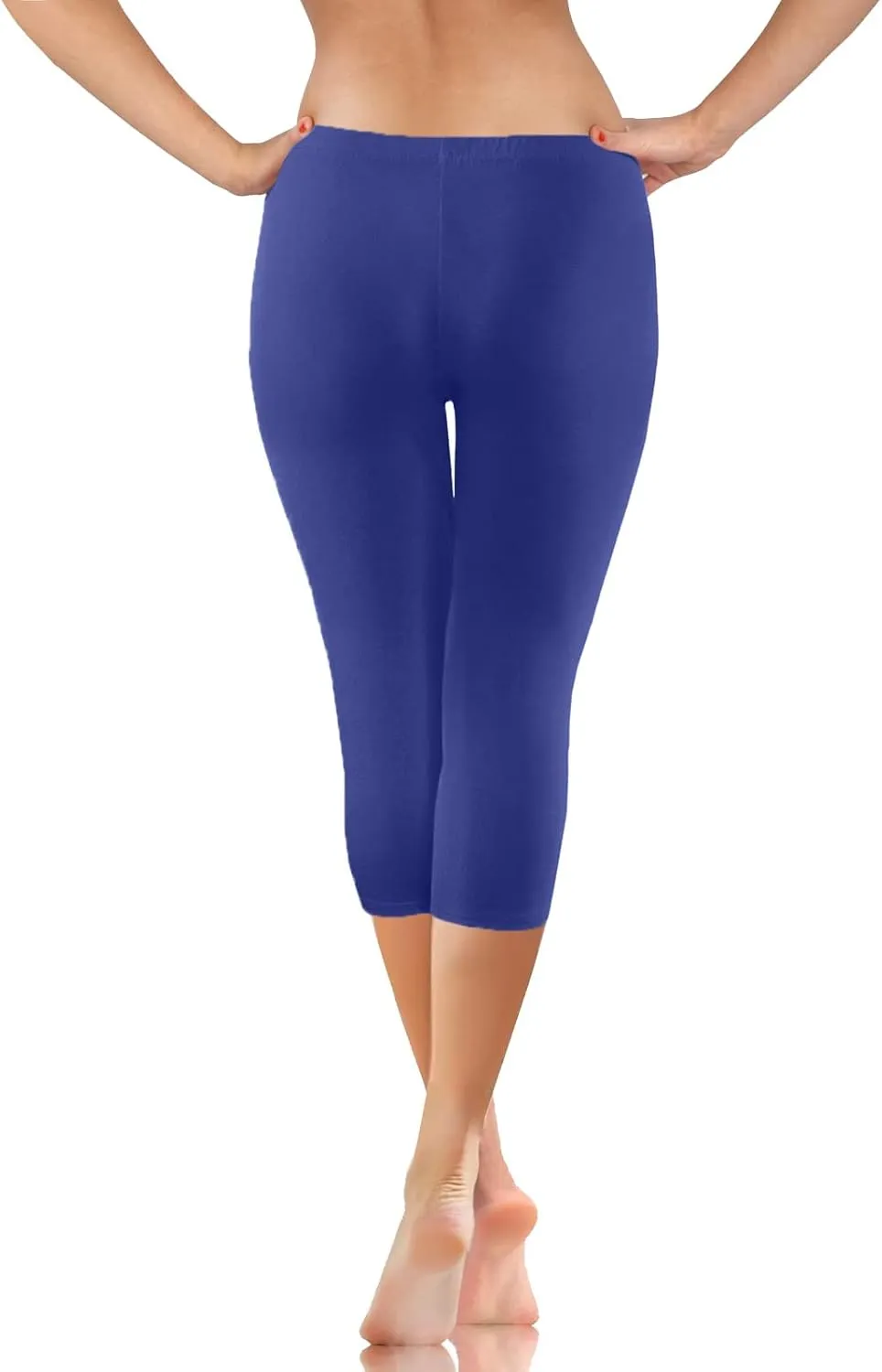 Ruziyoog Womens Capri Leggings High Waist Stretchable Yoga Pants Tummy Control Workout Leggings Compression Capris Pants