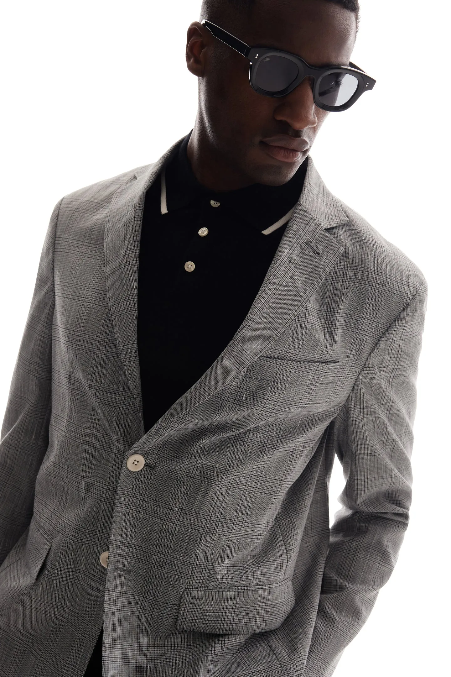 Soft Cloth Pacific Polo in Cotton Silk Jersey - Black Beauty
