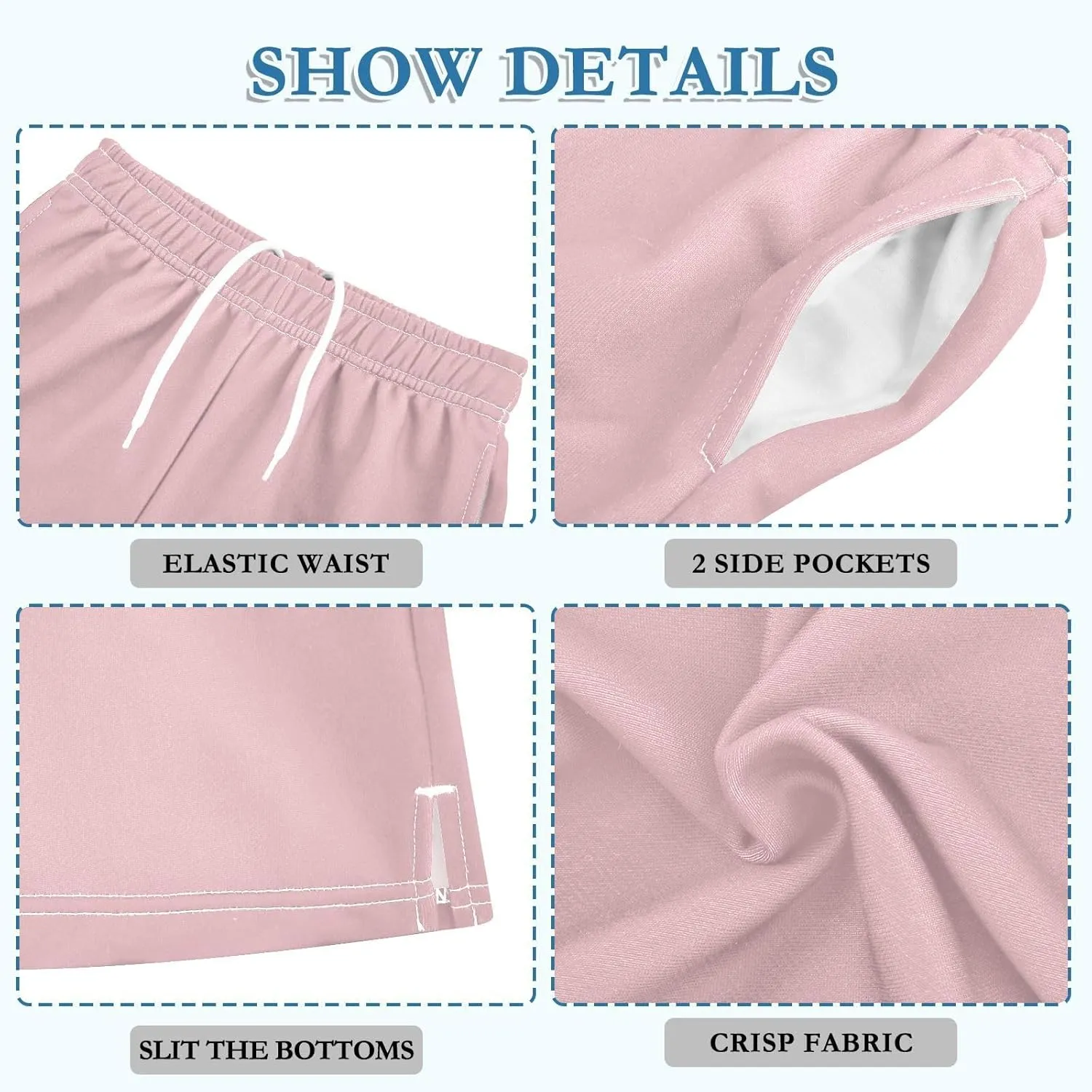 Solid Color Boys Athletic Shorts Lightweight Kids Active Basketball Shorts with Pockets
