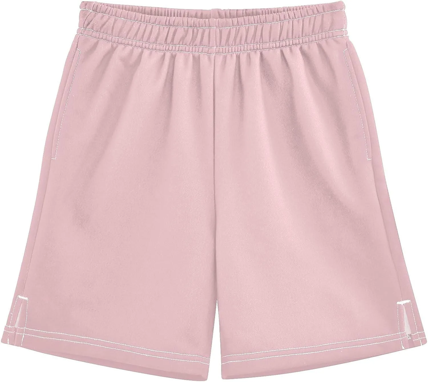 Solid Color Boys Athletic Shorts Lightweight Kids Active Basketball Shorts with Pockets