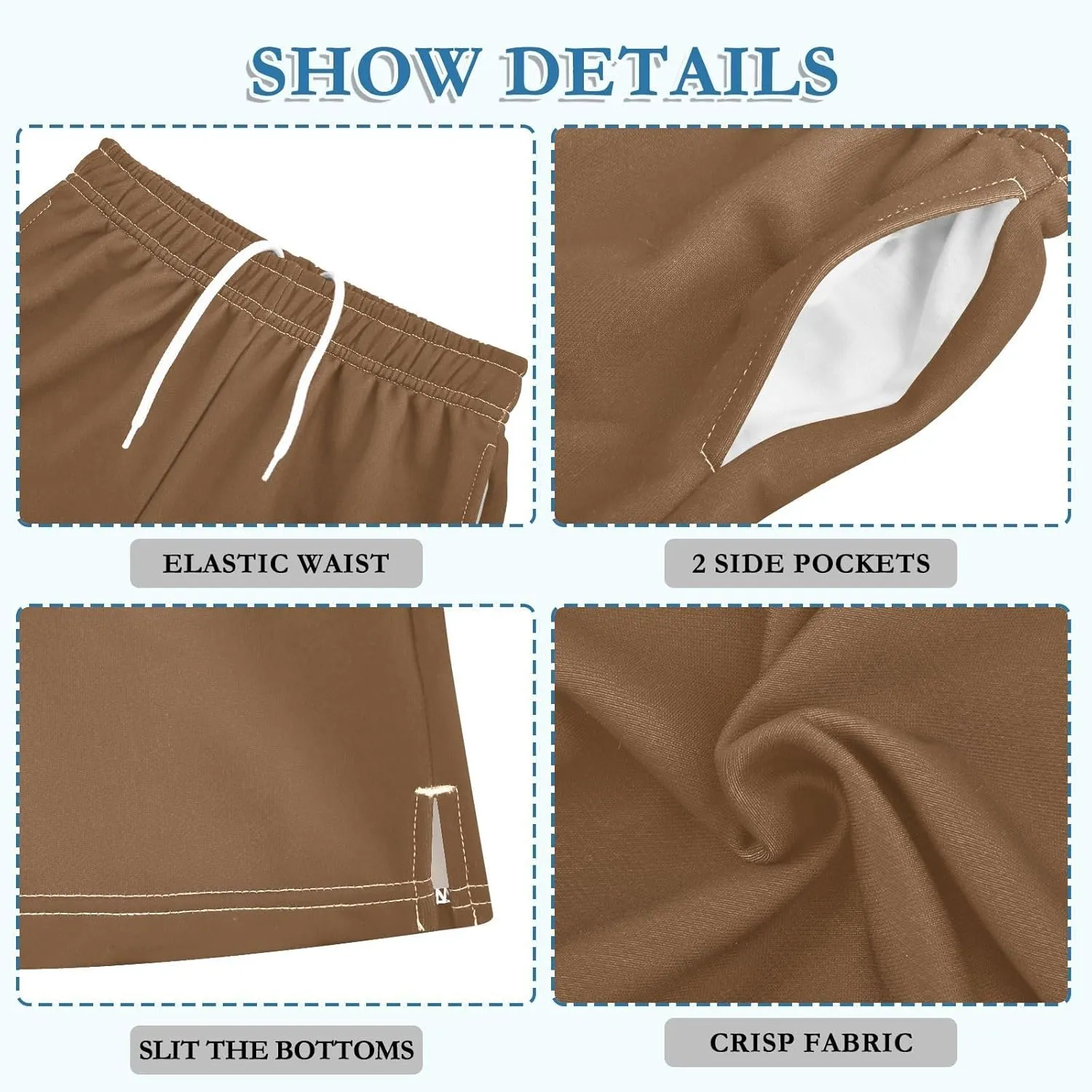 Solid Color Boys Athletic Shorts Lightweight Kids Active Basketball Shorts with Pockets