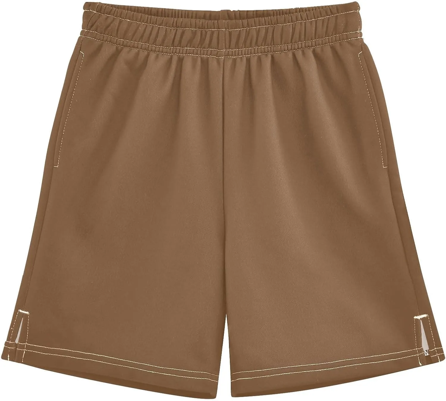 Solid Color Boys Athletic Shorts Lightweight Kids Active Basketball Shorts with Pockets