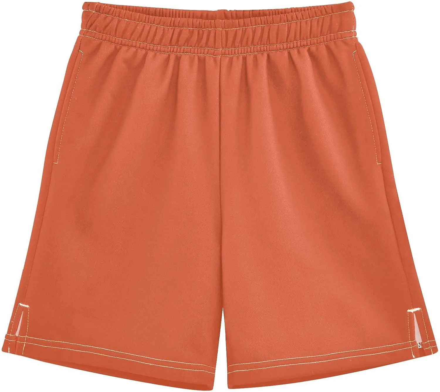 Solid Color Boys Athletic Shorts Lightweight Kids Active Basketball Shorts with Pockets