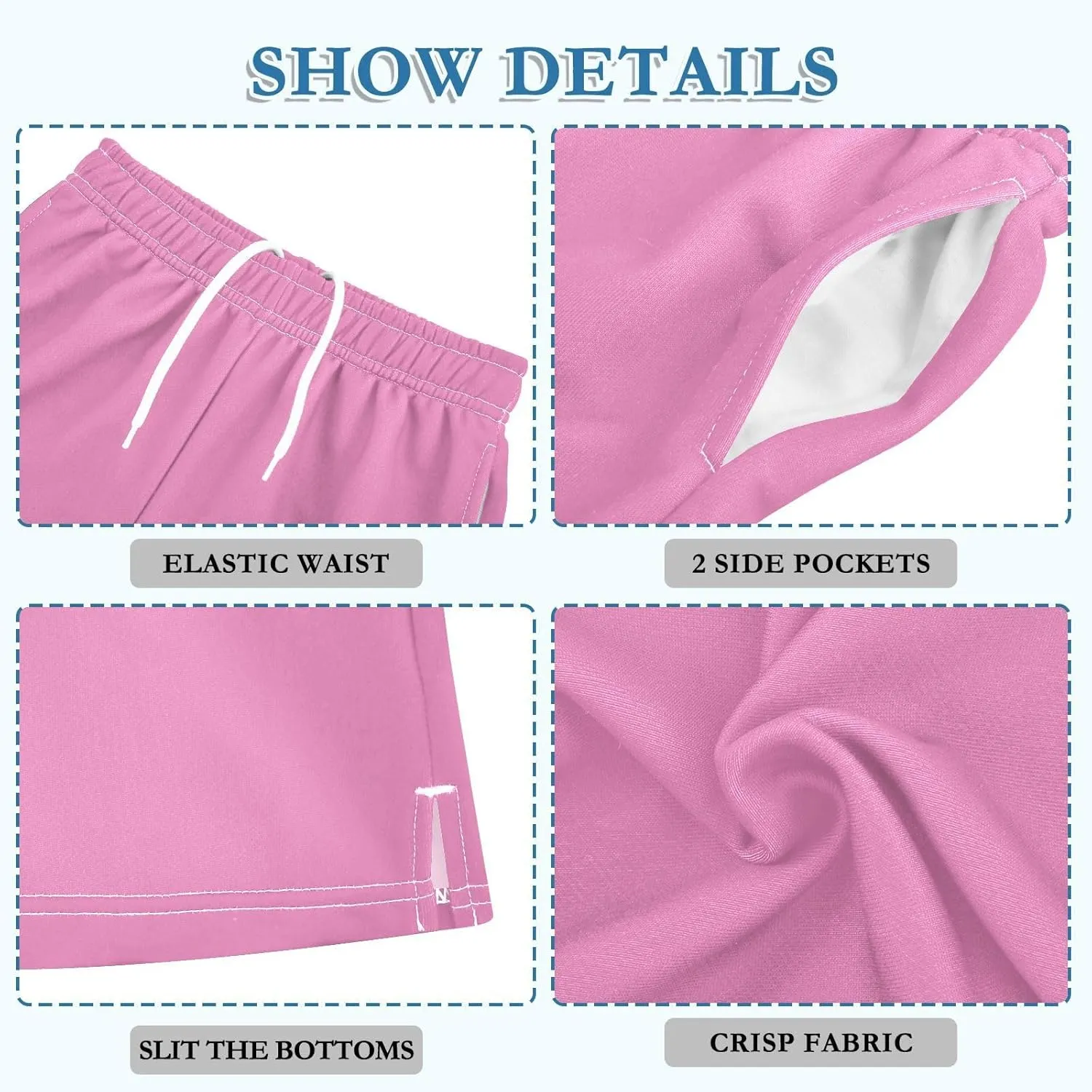 Solid Color Boys Athletic Shorts Lightweight Kids Active Soccer Shorts with Pockets