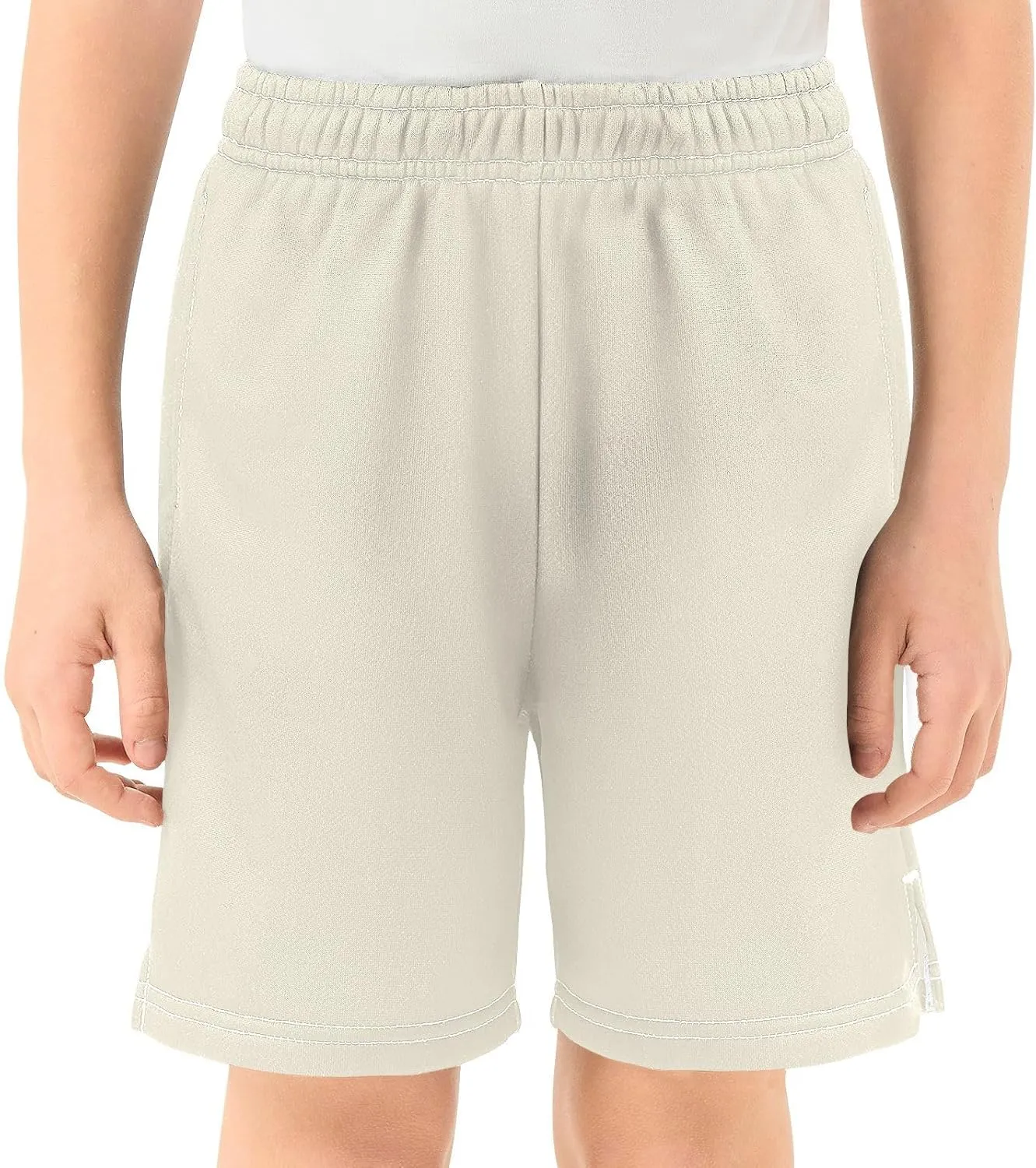 Solid Color Boys Athletic Shorts Lightweight Kids Active Soccer Shorts with Pockets