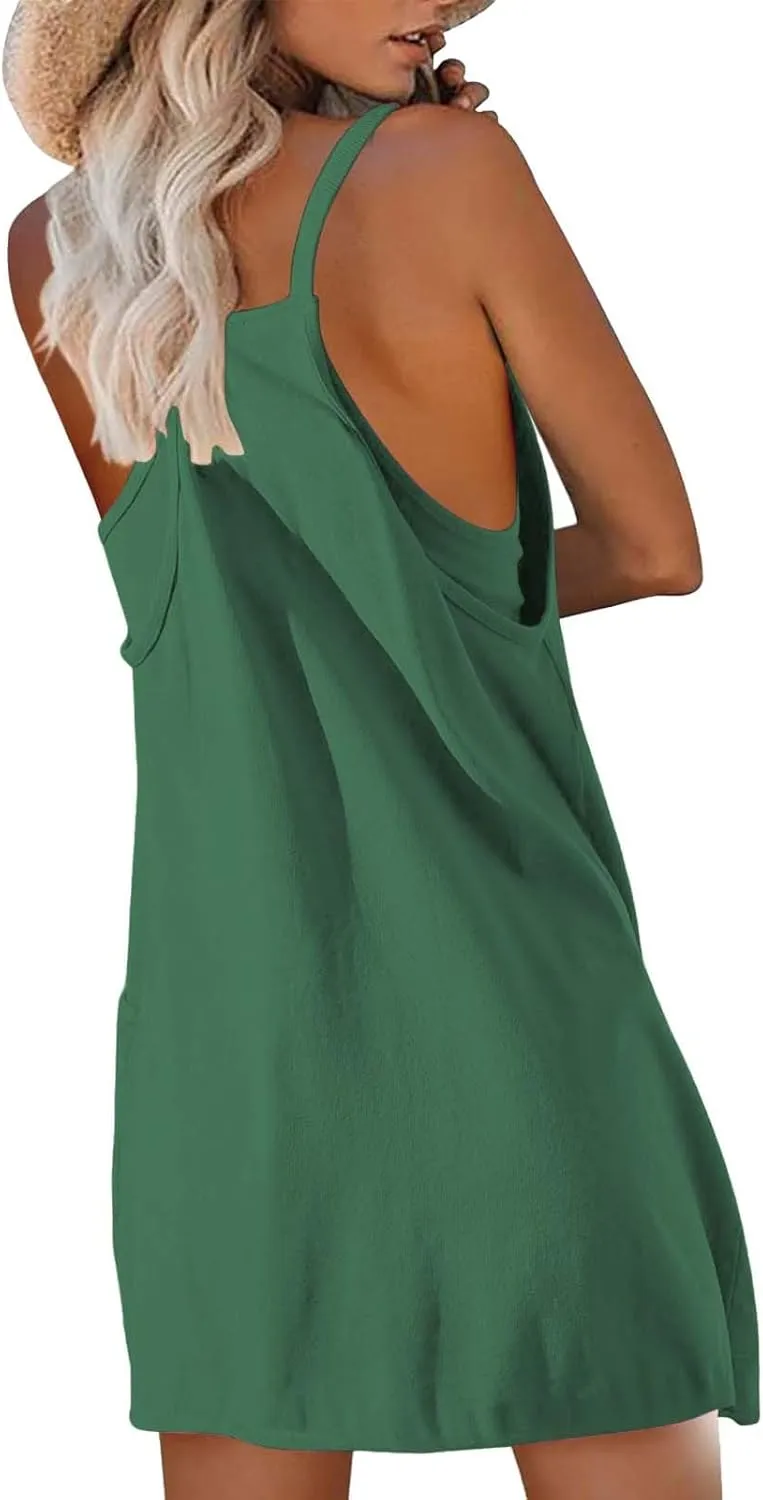Summer Dresses for Women 2025 Casual Loose Boho Plus Size Dresses Prom Beach Sleeveless Short Tennis Athletic Outfits