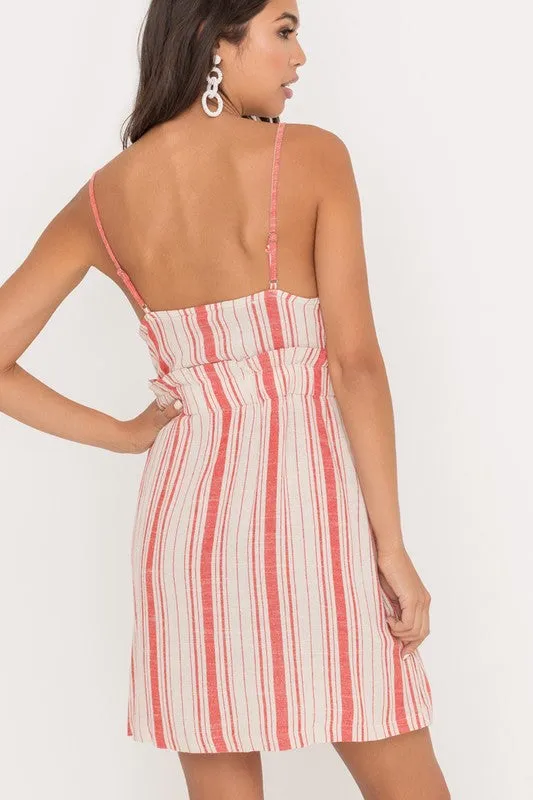 Sunny Days Striped Sundress - LARGE